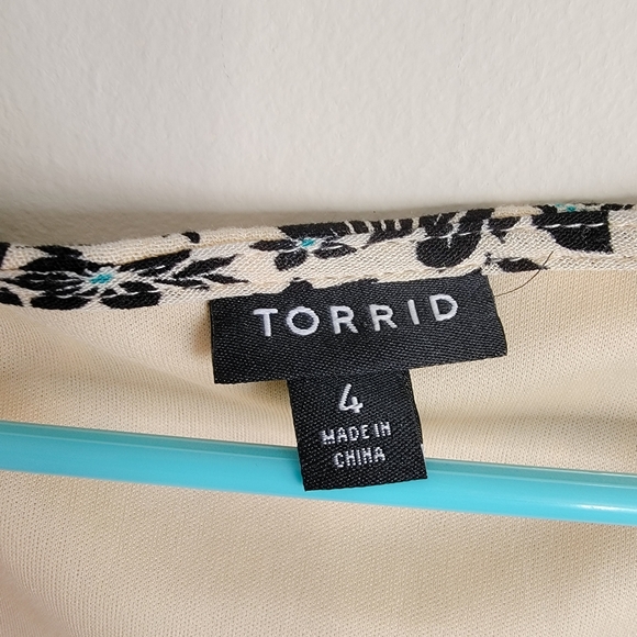 Torrid Mini Gauze Lace-Up Skater Dress - Picture 4 of 4